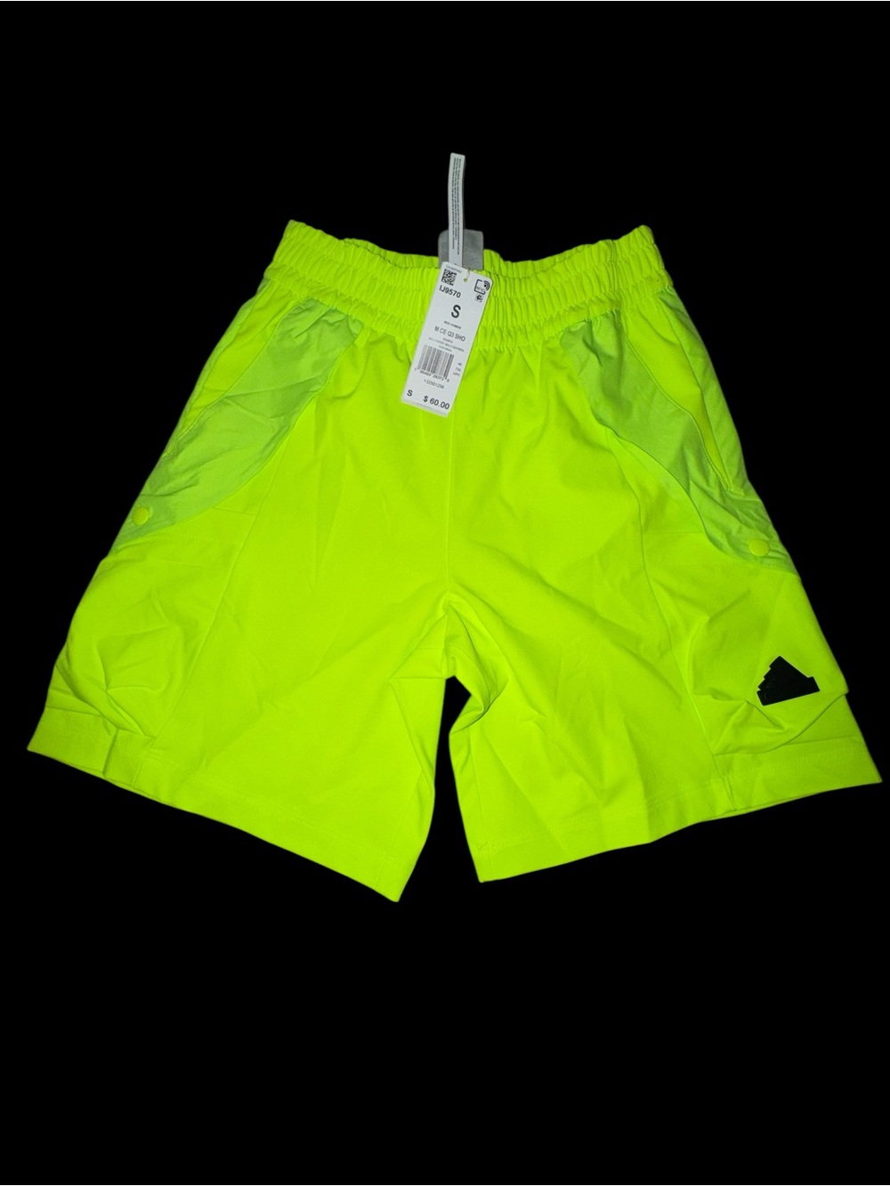New Men's adidas Neon Green Athletic Shorts - S